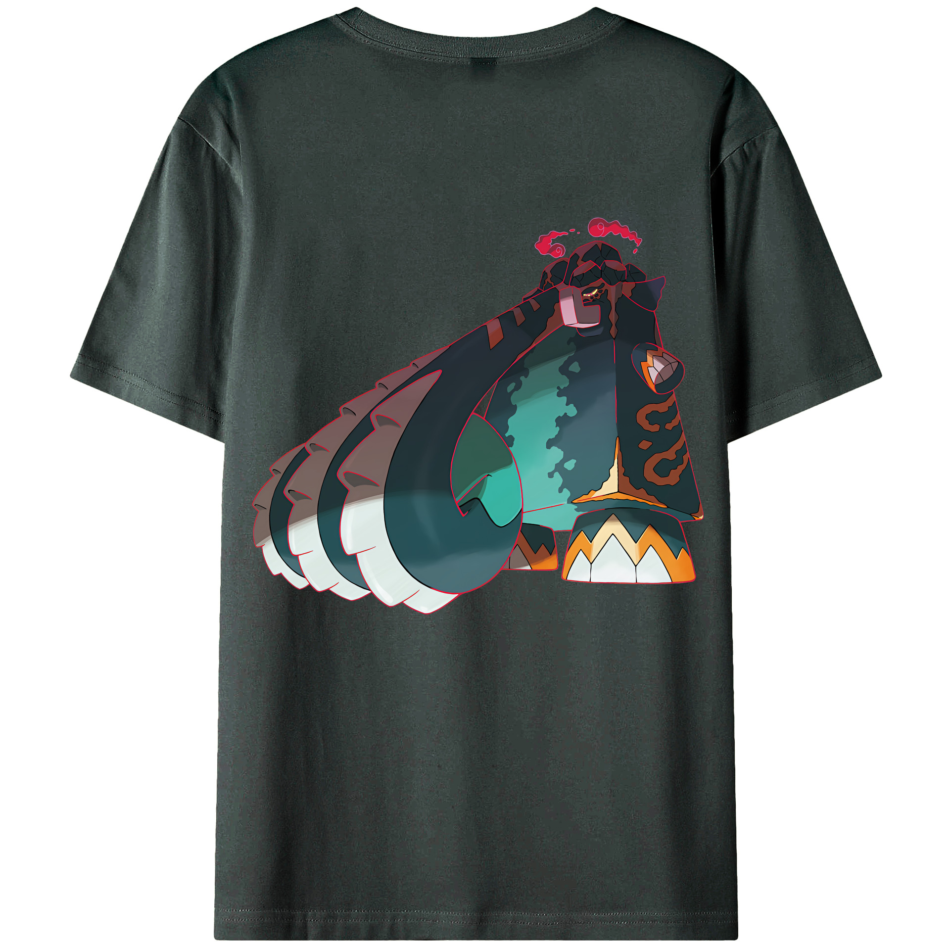 （画像用） ポケットモンスター Pokémon 綿100％ メンズ半袖Tシャツ（バックプリント） 通気性